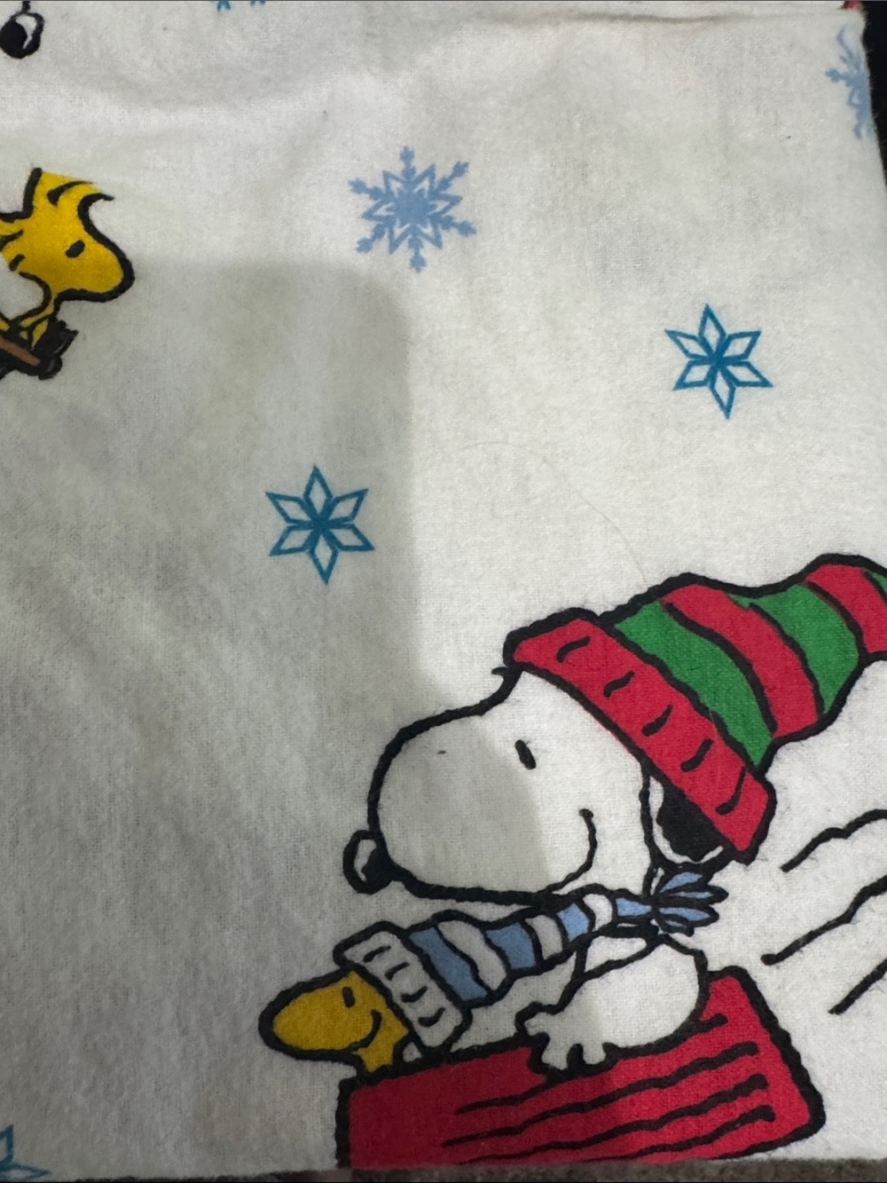 Peanuts Snoopy & Woodstock Holiday flat Sheet & standard sham